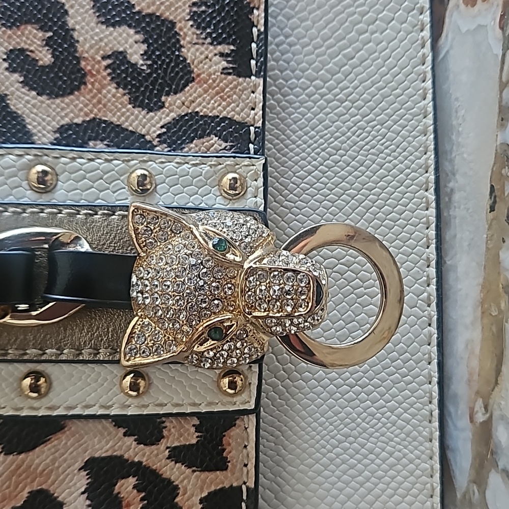 Aldo Leopard and Gold Accent Crossbody Bag - Picture 9 of 9